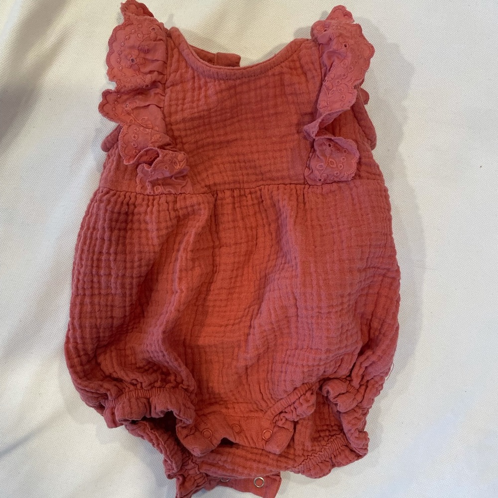 Target Cat& Jack Baby Girl Romper Rust orangey color